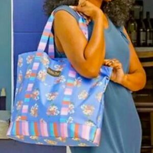 MATILDA JANE Let’s Go  Together We Made It Floral and Stripe Tote